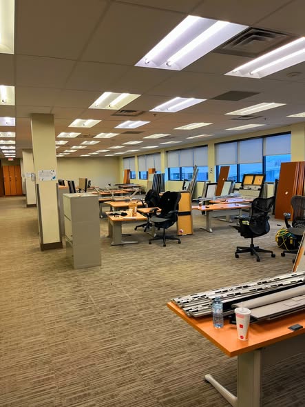 Full office floor relocation in progress - Horizon Moving Fort McMurray